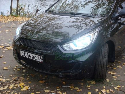 Установка захисної сітки в бампер hyundai solaris