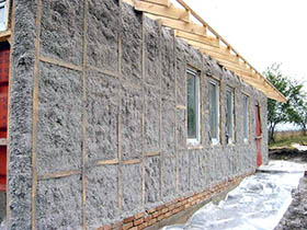 Încălzirea zidurilor casei cu schelet de beton