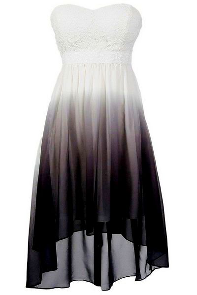 Вечірні сукні білого кольору на фото чорно-білі, короткі, довгі в підлогу, моделі на весілля