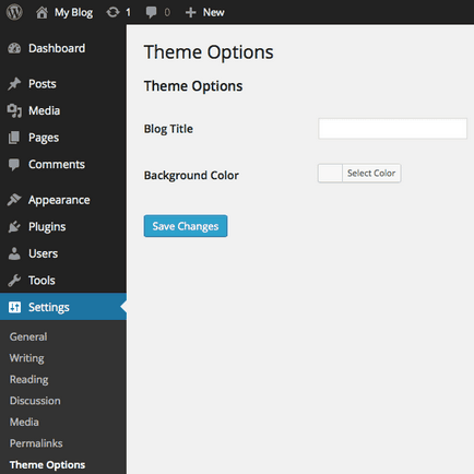 Selectorul de culori Wordpress utilizează selectorul de culori api pentru propriile scopuri