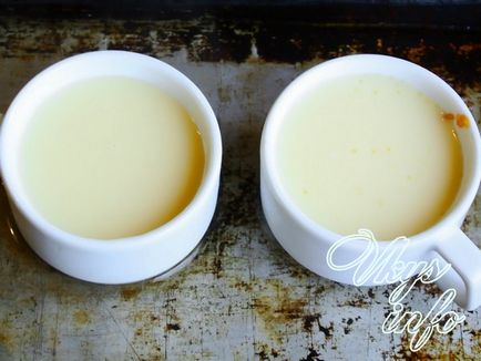 Egg gyümölcstorta karamellel desszert recept fényképpel (tojás) Egg gyümölcstorta karamellel desszert recept egy fotó