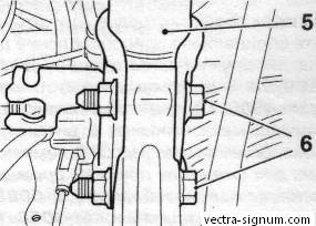 Заміна переднього амортизатора стійки опель вектра, opel vectra