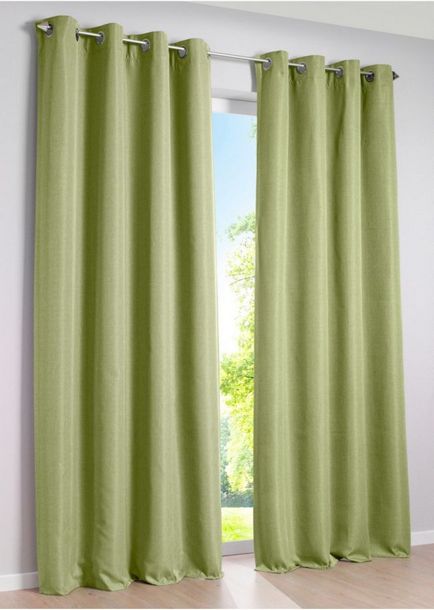 Зелені штори в інтер'єрі - 50 фото-х варіантів дизайну