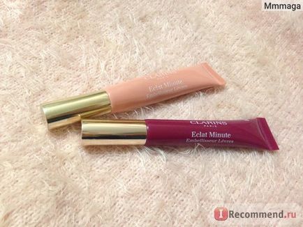 Блиск для губ clarins eclat minute - «08 plum shimmer і 03 nude shimmer - кремові солодощі для