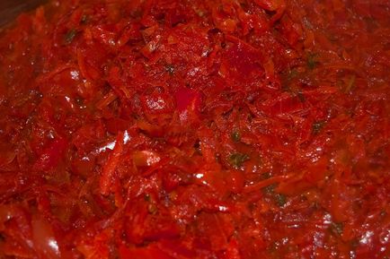 Borsch realimentare pentru iarnă ca să pregătească un condiment gustos pentru borsch