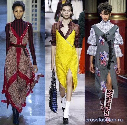 Crossfashion grup - combinație de moda toamna-iarnă 2016-2017 rochie-rochie cu o cămașă, turtleneck și