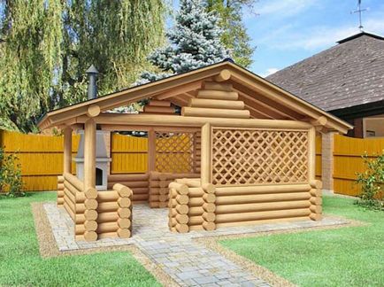 Foi din lemn pentru dacha proprie, constructii, proiecte, desene, structuri, materiale