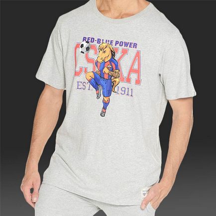 Férfi póló CSKA szürke ló (vásárlás labdarúgó-egyenruhát) Férfi póló CSKA szürke ló