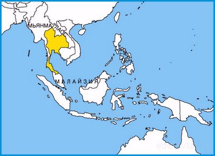 Unde este Thailanda, populația din Thailanda, țările vecine cu Thailanda