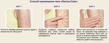 Gel din cicatrici și cicatrici derma-cote - отзывы, описание
