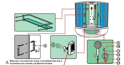 Telepítése és üzemeltetése, a zuhany gőzzel és pdf