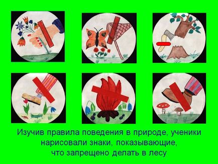 Вивчивши правила поведінки в природі, учні намалювали знаки, картинка 14460-32