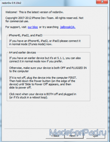 Jailbreak pentru ios 6 folosind redsn0w, toate pentru ipad