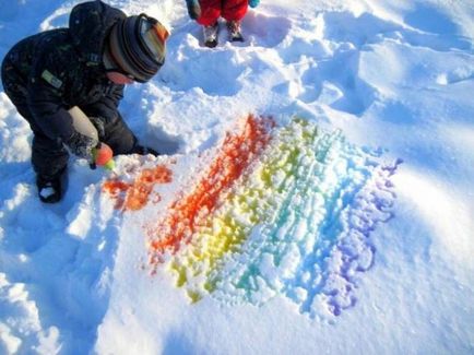 Як і чим можна розфарбувати снігову фігуру