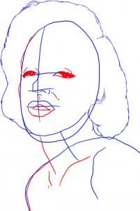 Як намалювати Мерилін Монро - малюємо людини