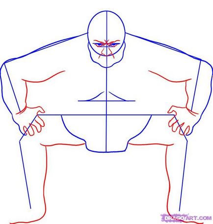 Cum de a desena un creion sumo în etape cistrc