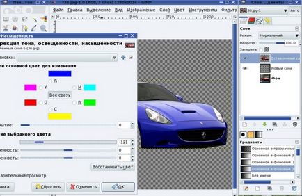 Modificarea culorii în editorul de fotografii gimp