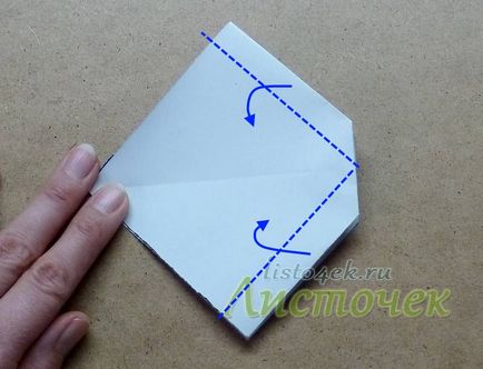 Як зробити бантик з паперу, листочок