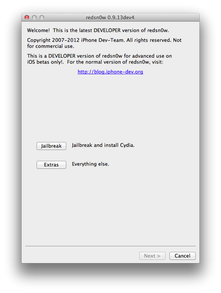 Jailbreak iOS 6 gm segítségével redsnow dev 4, az Apple hírek