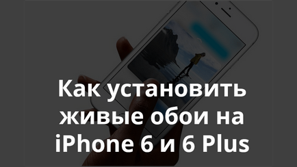 Як встановити живі шпалери на iphone 6 і iphone 6 plus