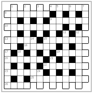 Crossword barieră pe calea cariilor, cuvinte încrucișate clasice, rezolvând cuvinte încrucișate online, cuvinte încrucișate