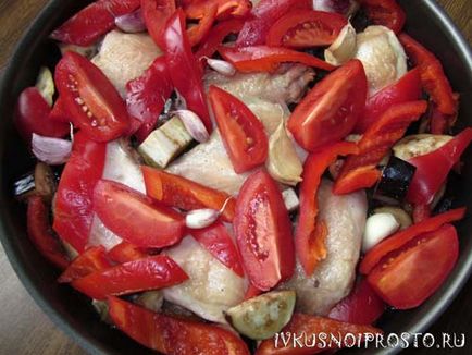 Курка з овочами в духовці - покроковий рецепт з фото, і смачно і просто