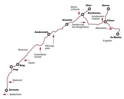 Ice Express (gleccser expressz) - panoráma vonattal Svájc