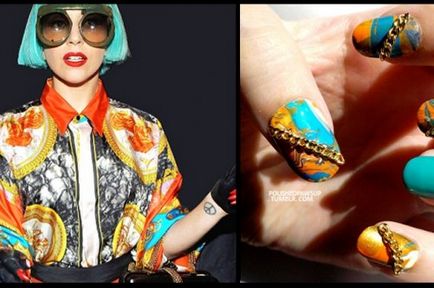 Manikűr Lady Gaga trendek a világban a csillagok, szép körmök - kiegészíti a képet