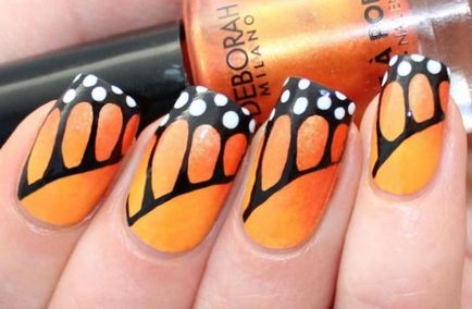 Manikűr pillangók - 105 csodálatos képek és szép design