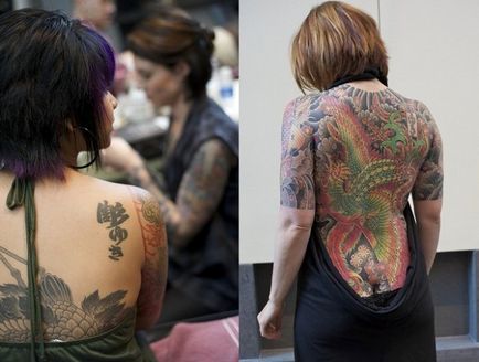 Mitológiai állat tetoválás a régi Japánban