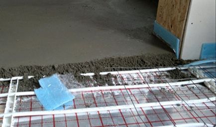 Мінімальна товщина стяжки для водяної теплої підлоги на перекритті, над трубою