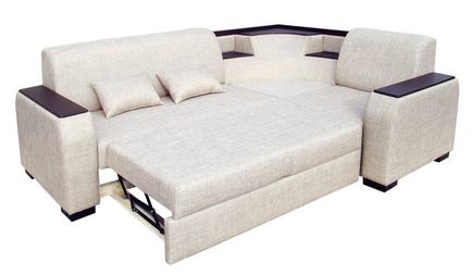 Moduláris kanapék a nappali egy alvó hely, kilátás, jellemzői, kiválasztási kritériumok