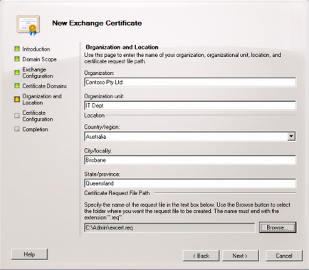 Beállítás ssl tanúsítvány exchangeserver 2010, Windows rendszergazdák számára