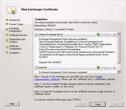 Configurarea unui certificat SSL în ExchangeServer 2010, ferestre pentru administratorii de sistem