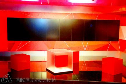 Design de studio de televiziune, peisaje din plexiglas pentru studiouri TV