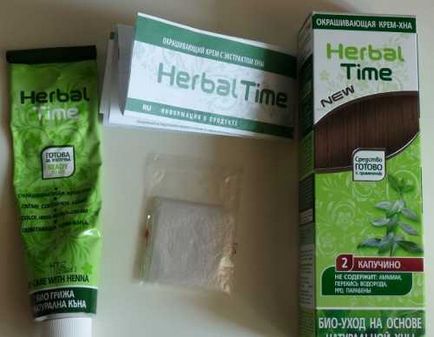 Фарбуюча крем-хна herbal time біо-догляд на основі натуральної хни - фарба для волосся з