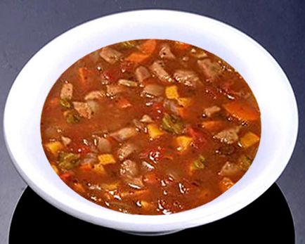 Овочевий суп з томатом і ковбасою покроковий рецепт з фото
