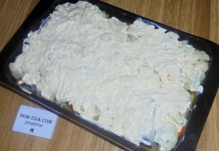 Hal sült karfiol sütőben recept egy fotó