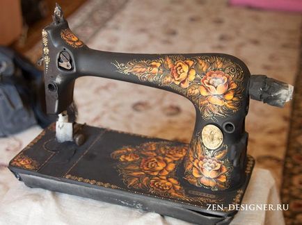 Розпис швейної машинки під жостово - майстер-класи - zen designer
