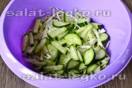 Saláta - enyhe - sonka - recept fotókkal