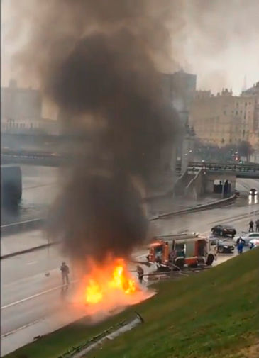Згорілий в москві maserati зняли на відео
