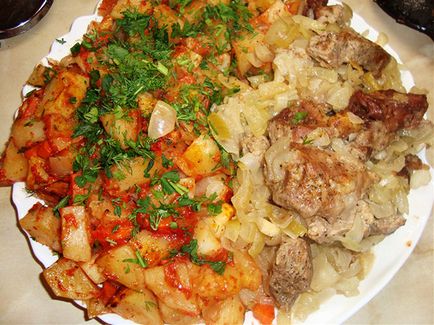 Шашлик - з найсмачніше картопелькою, приготовані в духовці - домашній ресторан - кулінарний сайт