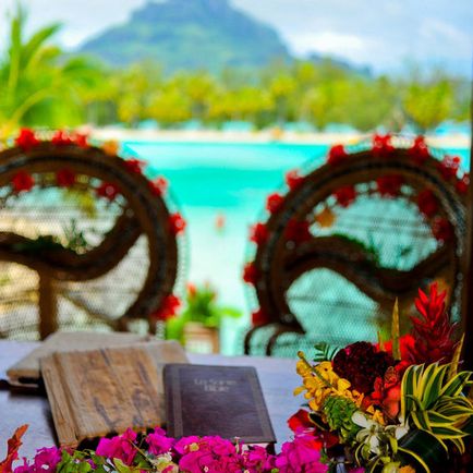 Esküvő Bora Bora területén esküvői program fotók