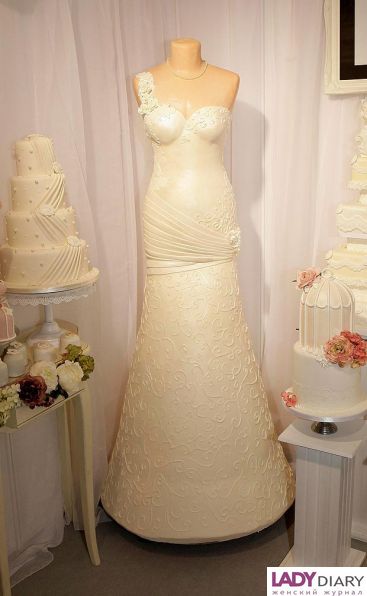 Весільна сукня-торт