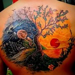 Tattoo jin-jang - példák a meglévő tetoválás