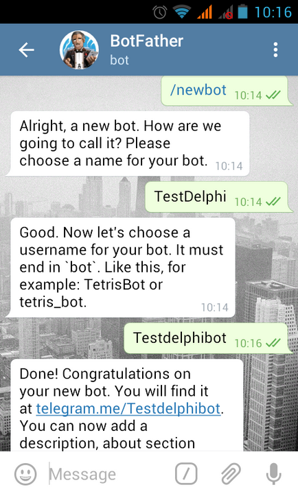 Telegram бот на delphi
