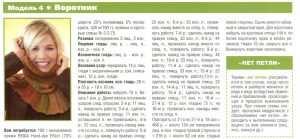 Вчимося в'язання комірів спицями зі схемами та описом