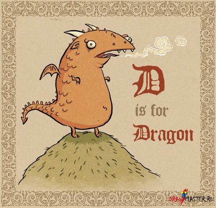 Уроки живопису - як намалювати мультяшного дракона (дракончика)