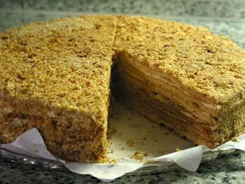 Egy finom recept „Honey Hill” torta, egy népszerű Chak Chak