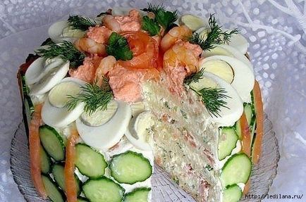 Закусочні салати-торти 10 рецептів